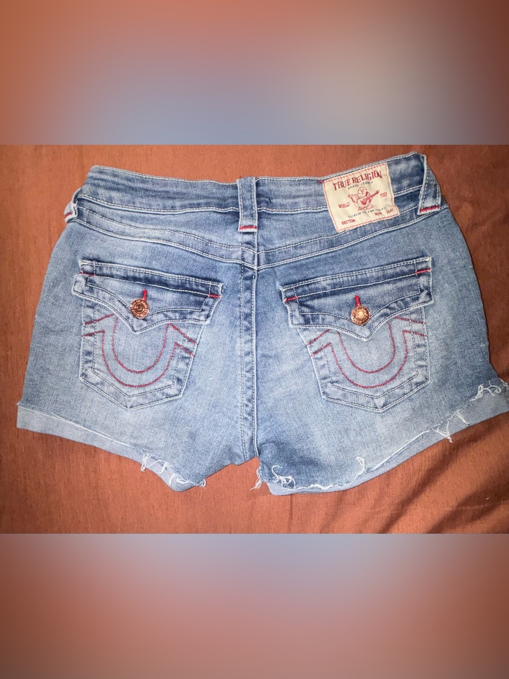 True Religion Mid Rise Curvy Shorts